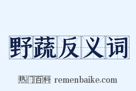野蔬反义词是什么意思的图片